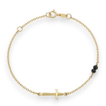 Golden cross bracelet k9 (code AL2080)