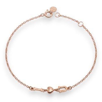 Bracciale in oro rosa k9 I LOVE YOU (code AL2163)