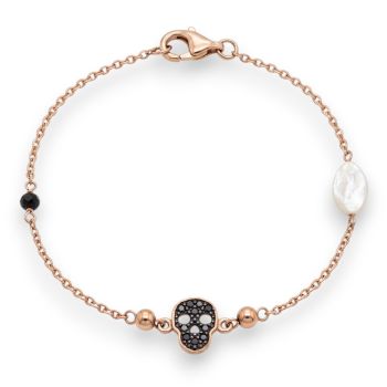 Bracciale in oro rosa k9 Cranio (code AL2168)