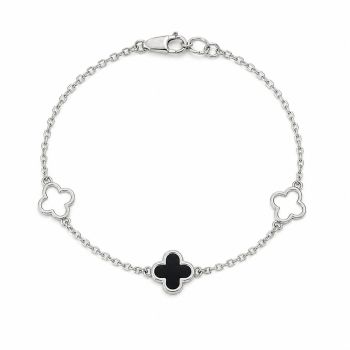 Bracciale in oro bianco k9 con 3 Croci (code AL2770)