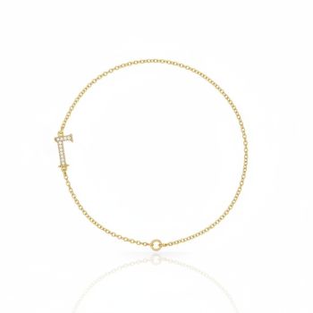 Bracciale in oro K9 con la lettera greca Γ  (code AL2837)