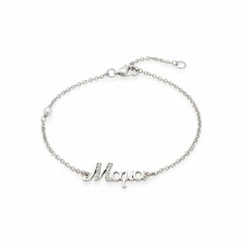 Bracciale in oro Bianco  k9, Μαμά (code AL2918)
