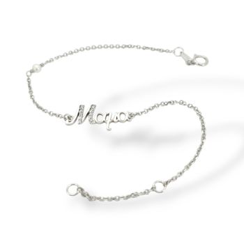 Bracciale in oro Bianco  k9, Μαμά (code AL2918)