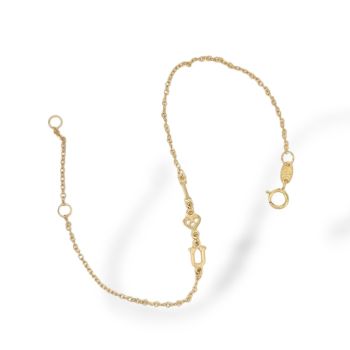 Βραχιόλι I LOVE YOU απο χρυσό κ9 (code AL2920)