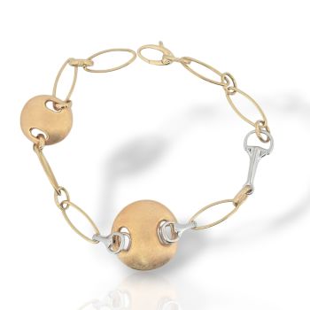 Bracciale in oro Giallo  & Bianco 14k (code M008304)