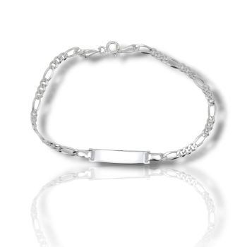 Βραχιόλι ταυτότητα απο λευκό χρυσό κ14 (code Ν2716)