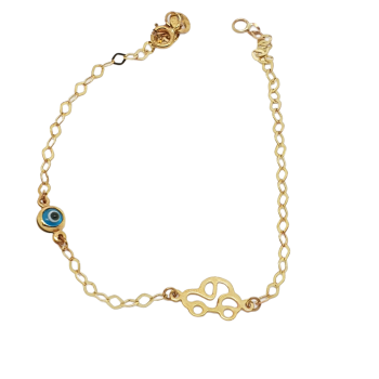 Χρυσό βραχιόλι κ9 με αυτοκινητάκι (code AL2056)