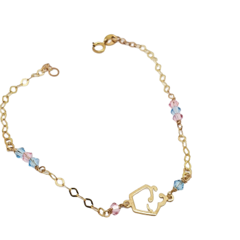 Βραχιόλι απο χρυσό κ9 με κύπελλο παγωτού (code AL2073)