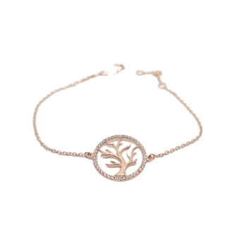 Bracciale albero della vita in oro rosa k9 (code AL2223)