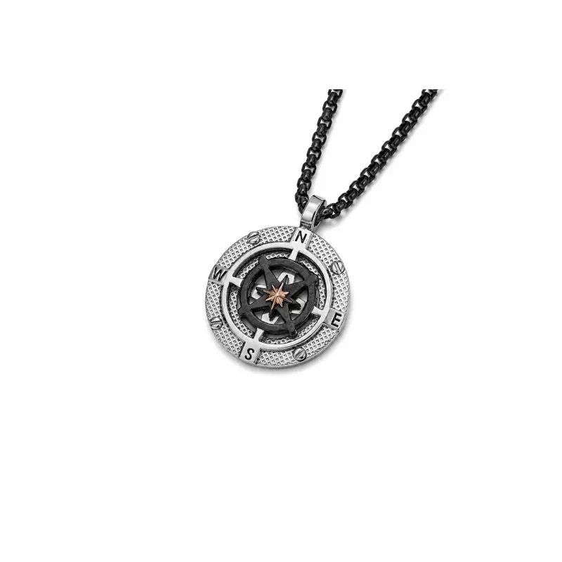 Φωτογραφία από Necklace with a ship's wheel and North Star pendant