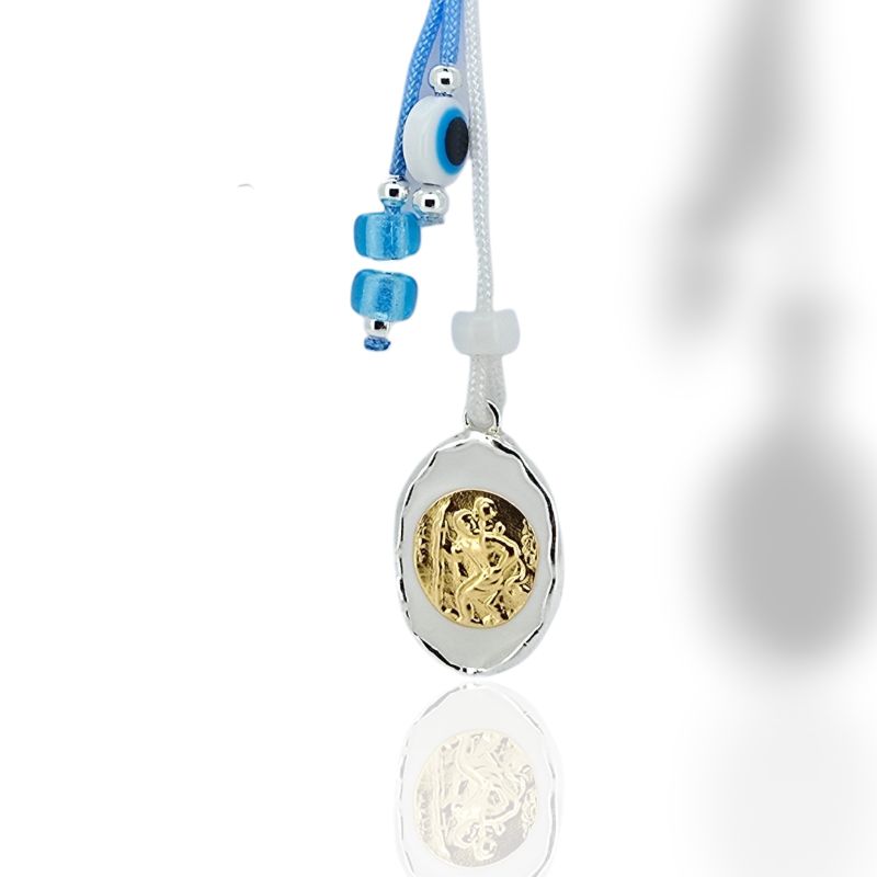 Φωτογραφία από Silver 925° car charm with Saint Christopher (code L008310)
