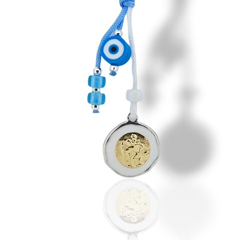 Φωτογραφία από Silver 925° car charm with Saint Christopher (code L008312)