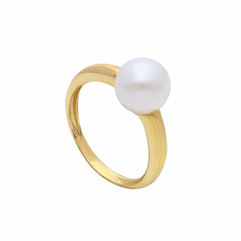 Φωτογραφία από Golden ring k14 with pearl (code S201095)