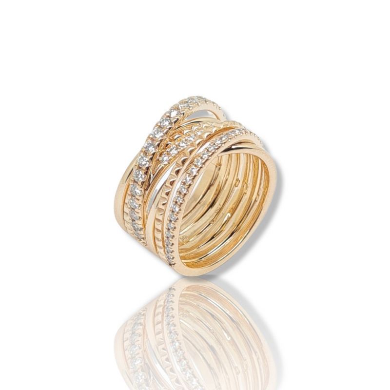 Φωτογραφία από Anello in oro rosa K18 con diamanti (code N2349)