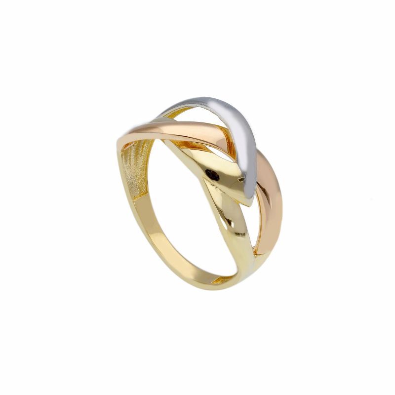 Φωτογραφία από Anello in oro giallo, oro bianco e oro rosa k14 (code S255310)