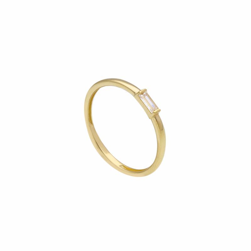 Φωτογραφία από Yellow gold ring k14 with zircon (code S269278)