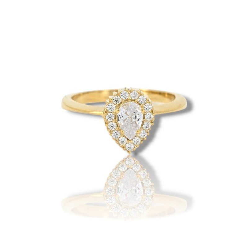 Φωτογραφία από Anello in oro Giallo k14 con zirconia cubica (code AL2824)