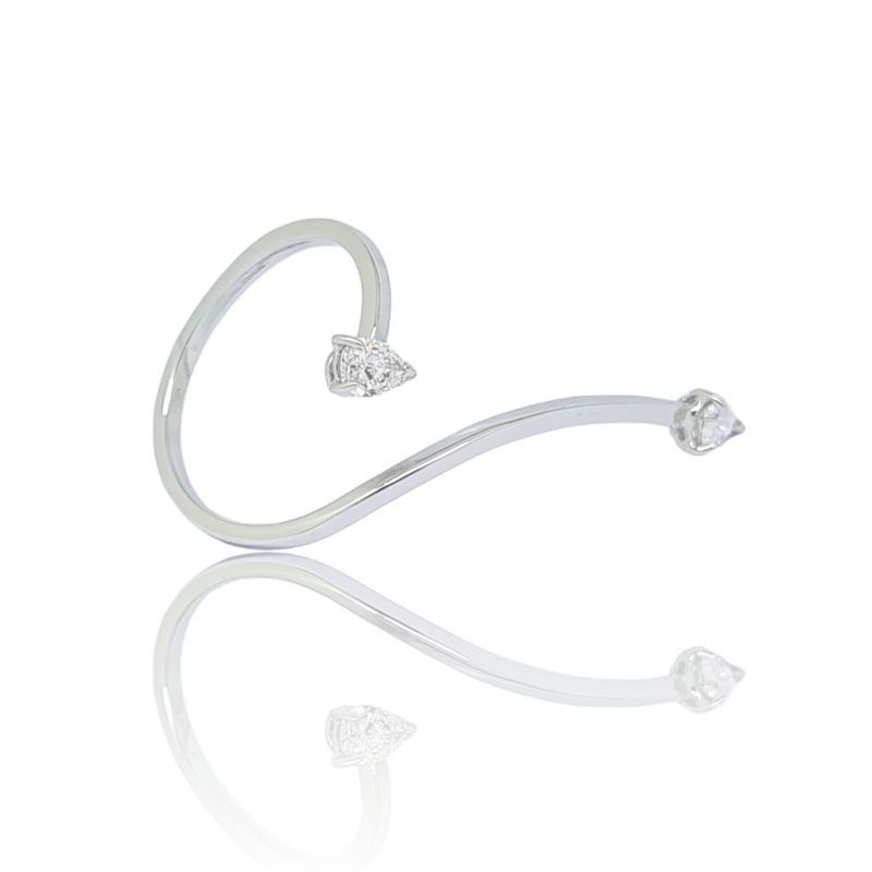 Φωτογραφία από Anello in oro Bianco k18 con Diamanti (code H2508)