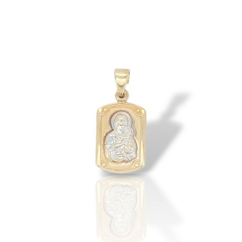 Φωτογραφία από Ciondolo in Oro 14K con Immagine della Madonna e di Cristo (Μ2961)