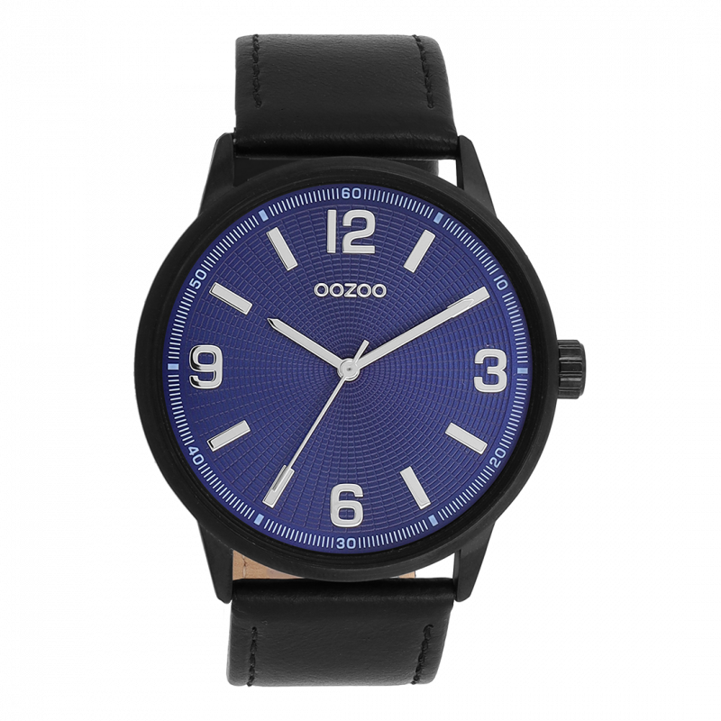 Φωτογραφία από Black OOZOO watch with leather strap - C11502