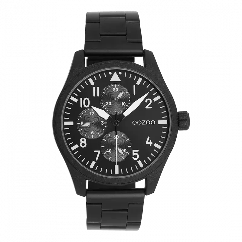 Φωτογραφία από Black OOZOO watch with stainless steel bracelet - C11509