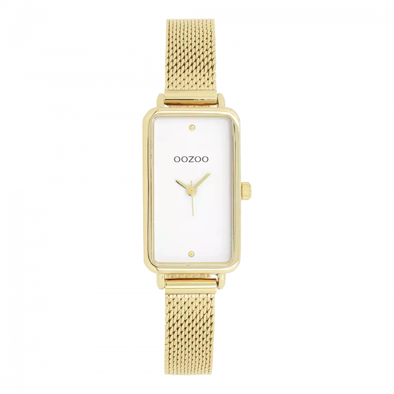Φωτογραφία από Gold coloured OOZOO watch with metal mesh bracelet - C11533