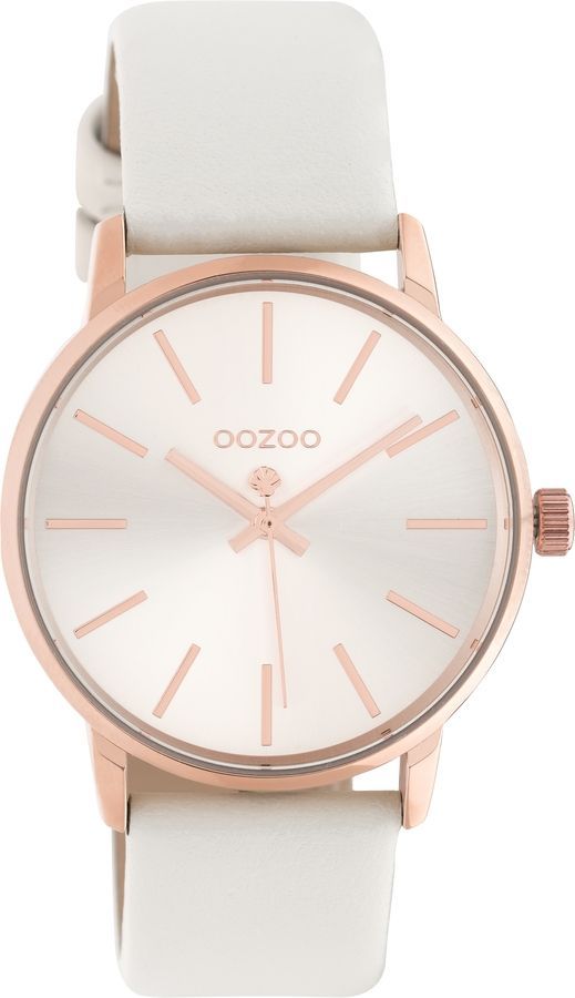 Φωτογραφία από OOZOO Timepieces white Leather Strap C10720