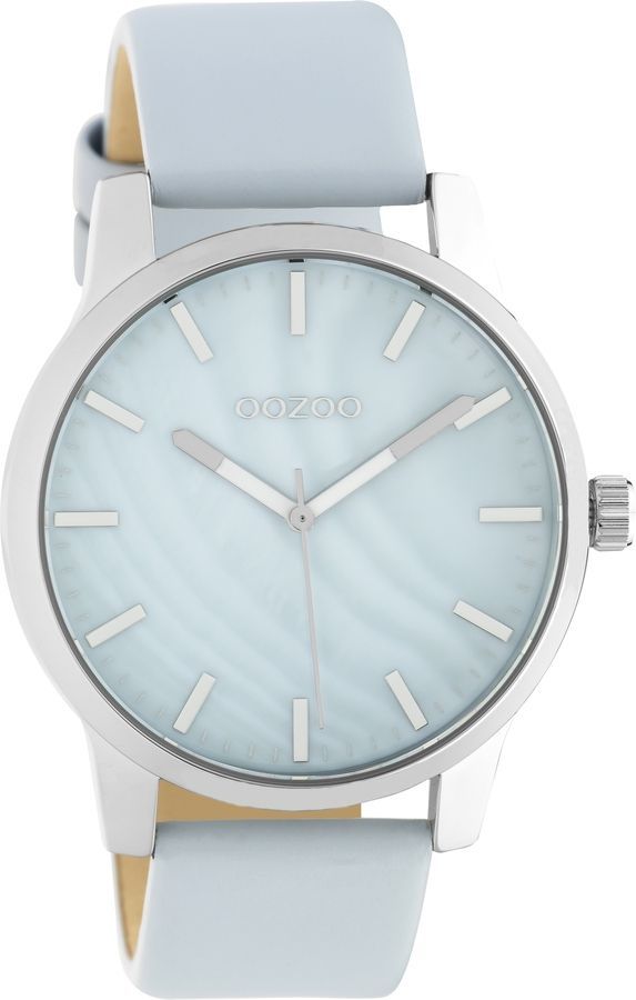 Φωτογραφία από OOZOO Timepieces Light Blue Leather Strap C10726