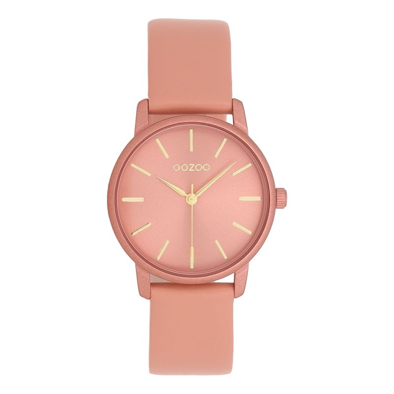 Gold coloured OOZOO with peach pink leather strap Φωτογραφία από Gold coloured OOZOO with peach pink leather strap