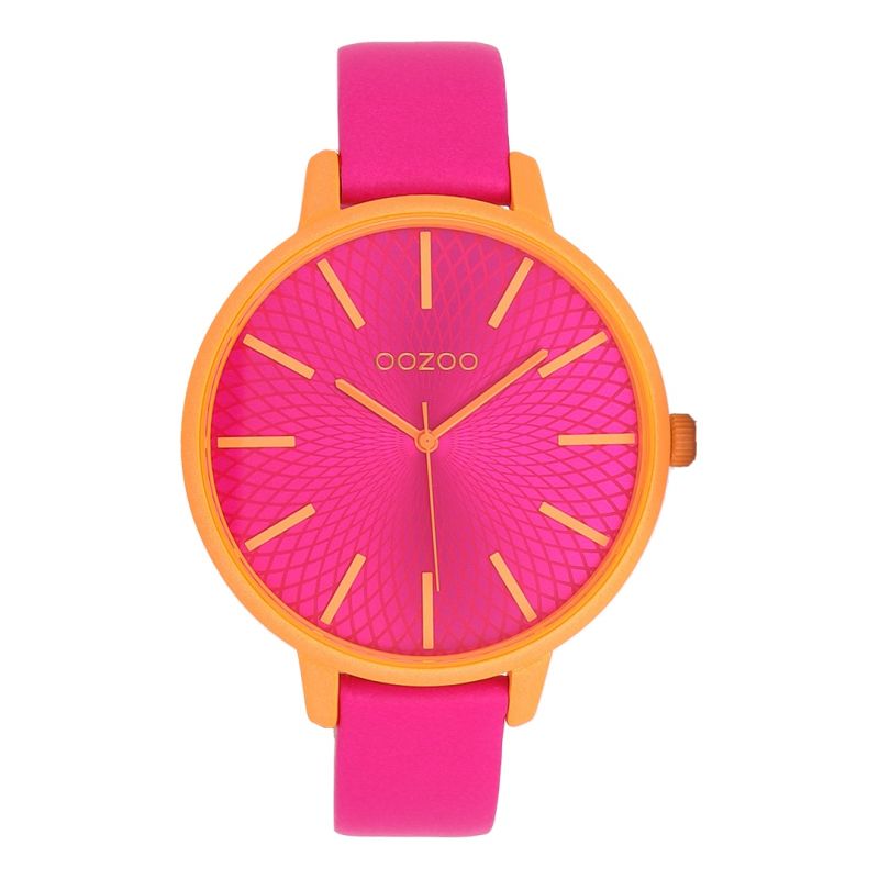 Φωτογραφία από Orange coloured OOZOO with pink leather strap
