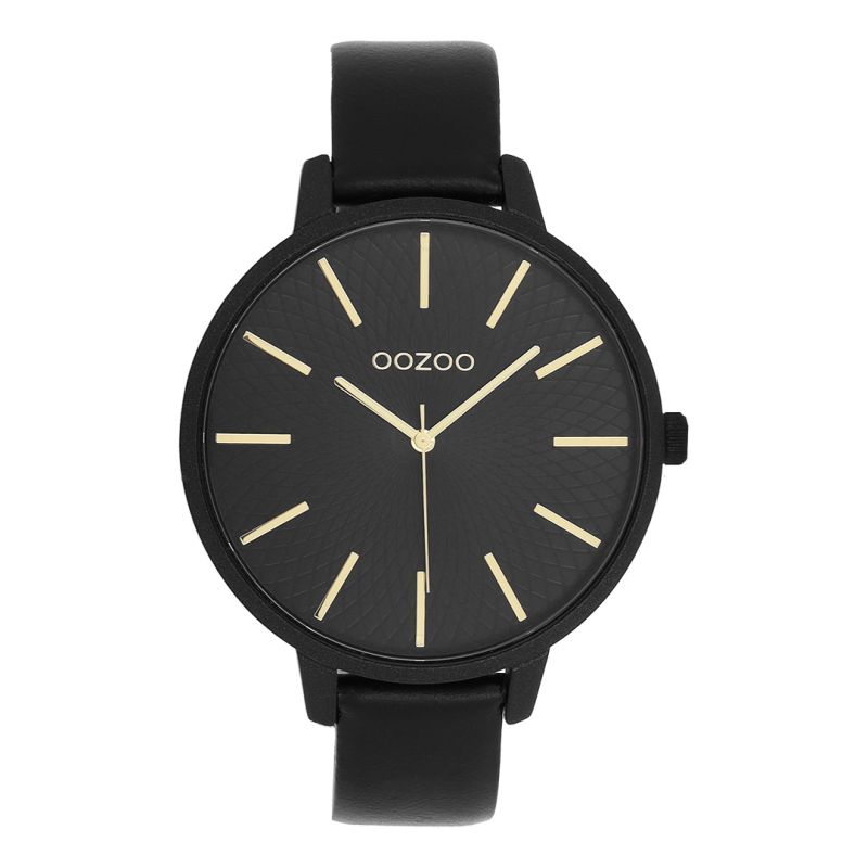 Φωτογραφία από Gold coloured OOZOO with black leather strap