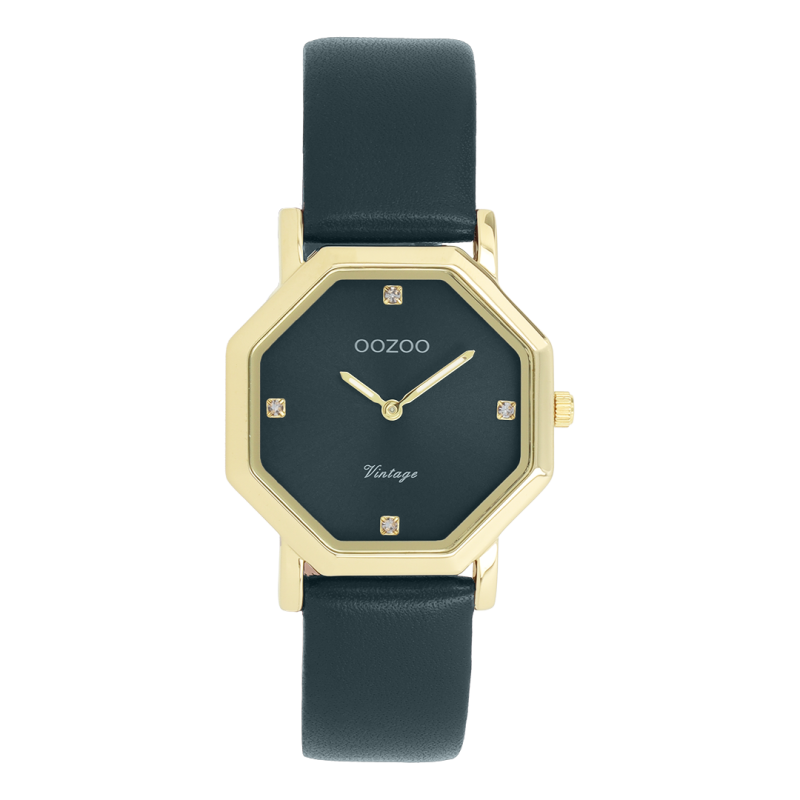 Φωτογραφία από Gold coloured OOZOO with taupe leather strap