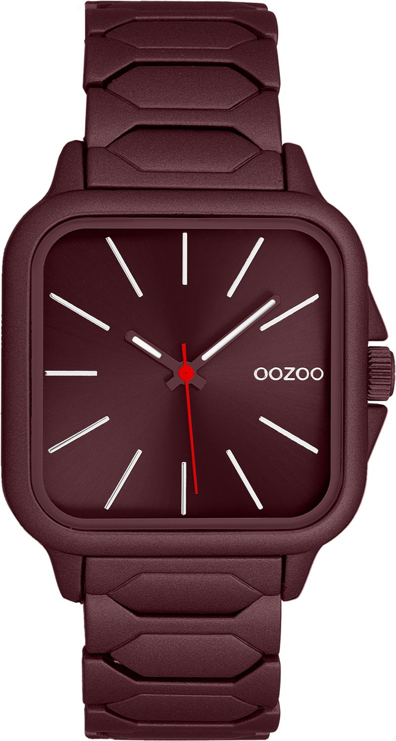 Φωτογραφία από Burgundy OOZOO watch with stainless steel bracelet - C11661
