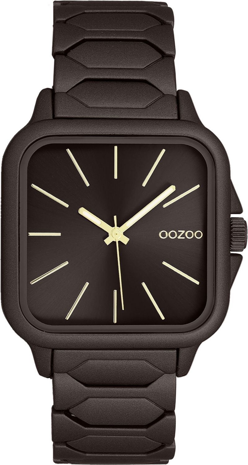 Φωτογραφία από Dark brown OOZOO watch with stainless steel bracelet - C11664