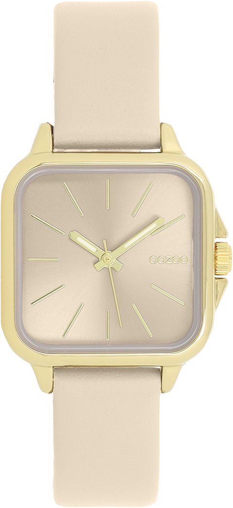 Φωτογραφία από Gold coloured OOZOO watch with sand leather strap - C11666
