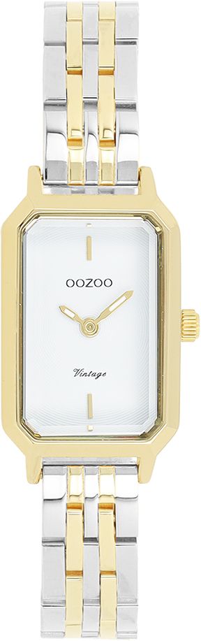 Φωτογραφία από Gold coloured OOZOO watch with silver coloured/gold leather strap - C20454