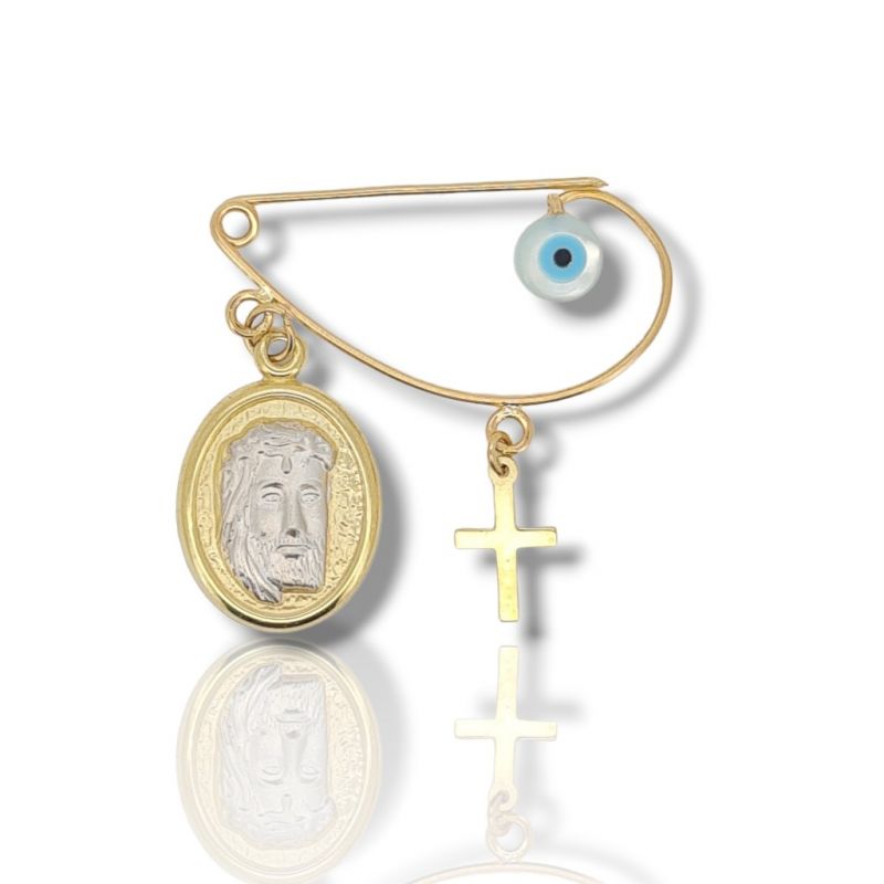 Φωτογραφία από Yellow gold k9 safety pin (code AG2535)