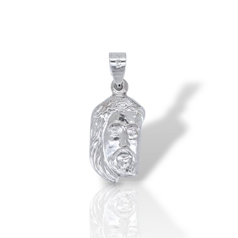 Φωτογραφία από Ciondolo con Volto di Cristo in Oro Bianco 14K (Μ2949)
