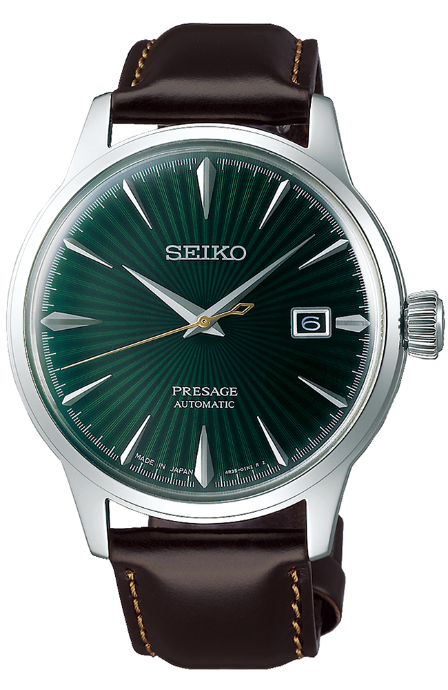 Φωτογραφία από SEIKO Presage Basic Line Automatic Brown Leather Strap SRPD37J1