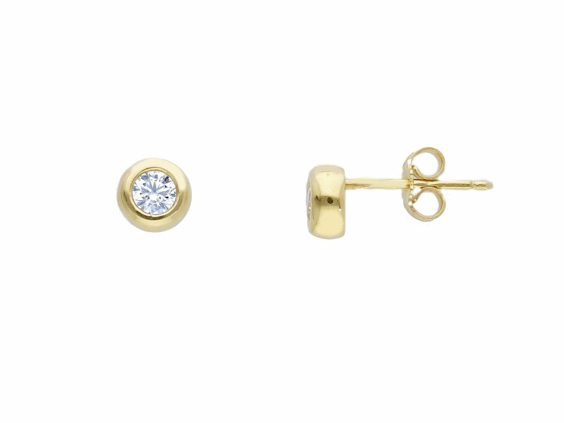 Φωτογραφία από Golden single stone 14k with zircon (code S254214)