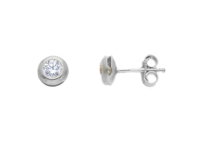 Φωτογραφία από Orecchini in oro bianco k9 con zirconia cubica  (S167197)