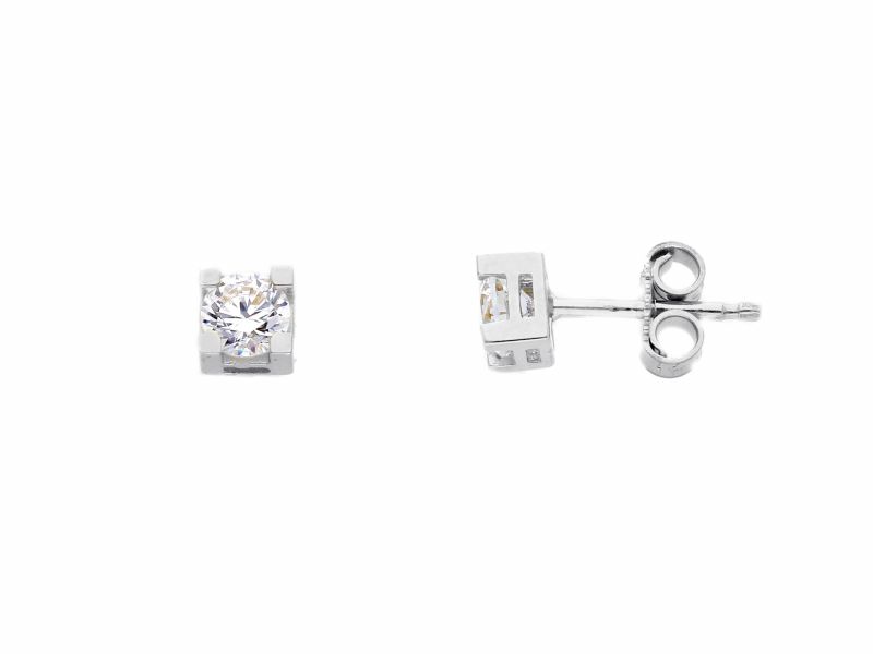 Φωτογραφία από Orecchini in oro bianco k9 con zirconia cubica  (S167198)