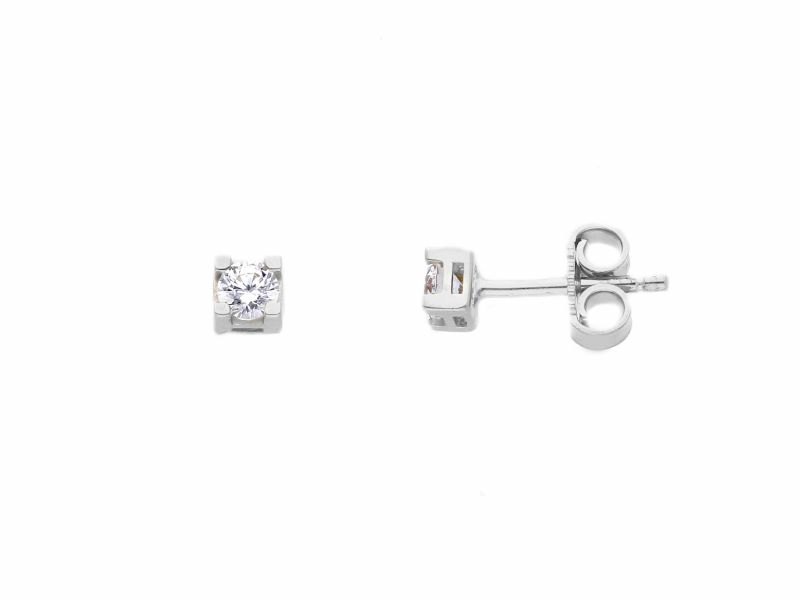 Φωτογραφία από Orecchini in oro bianco k9 con zirconia cubica  (S173878)