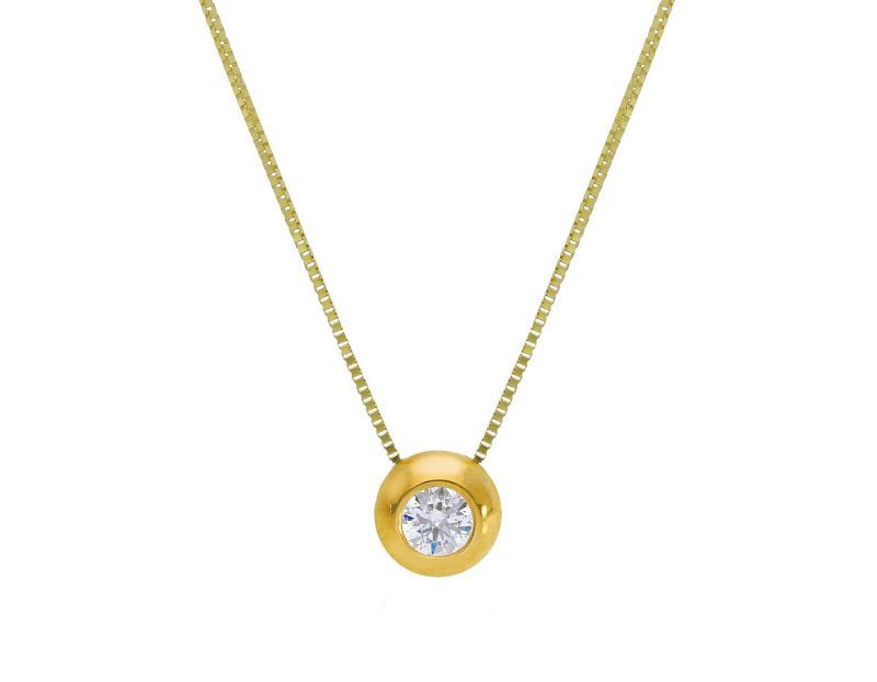 Φωτογραφία από Punto di luce in oro giallo k9 con zirconia cubica (code S173892)