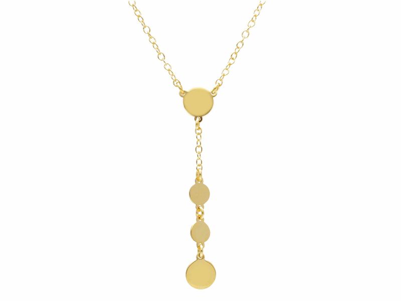 Φωτογραφία από Girocollo in oro giallo k9 con medagliette tonde (code S241667)