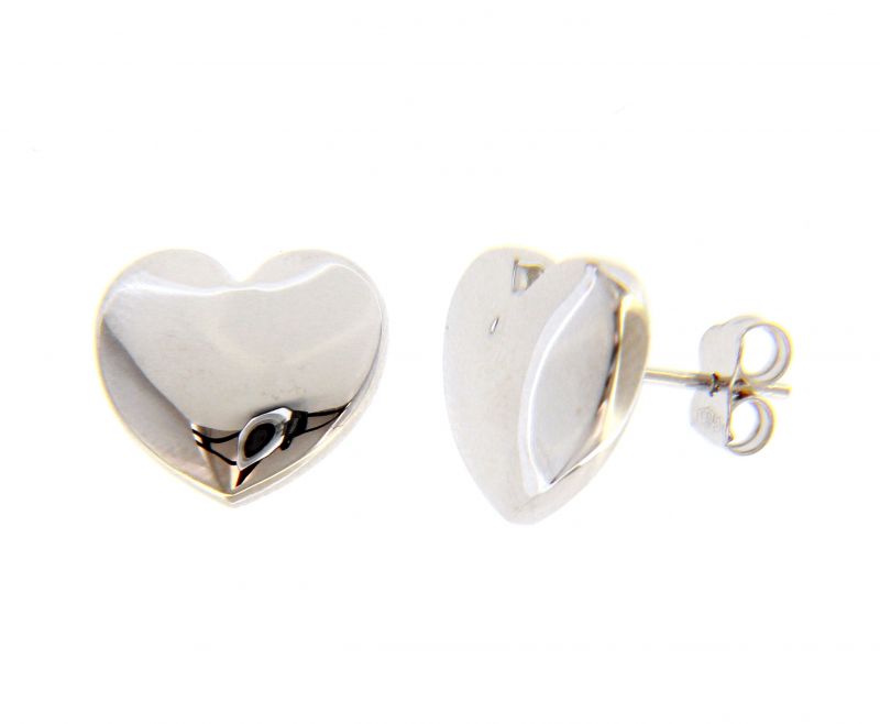 Φωτογραφία από White gold heart earrings 14k (code S225057)