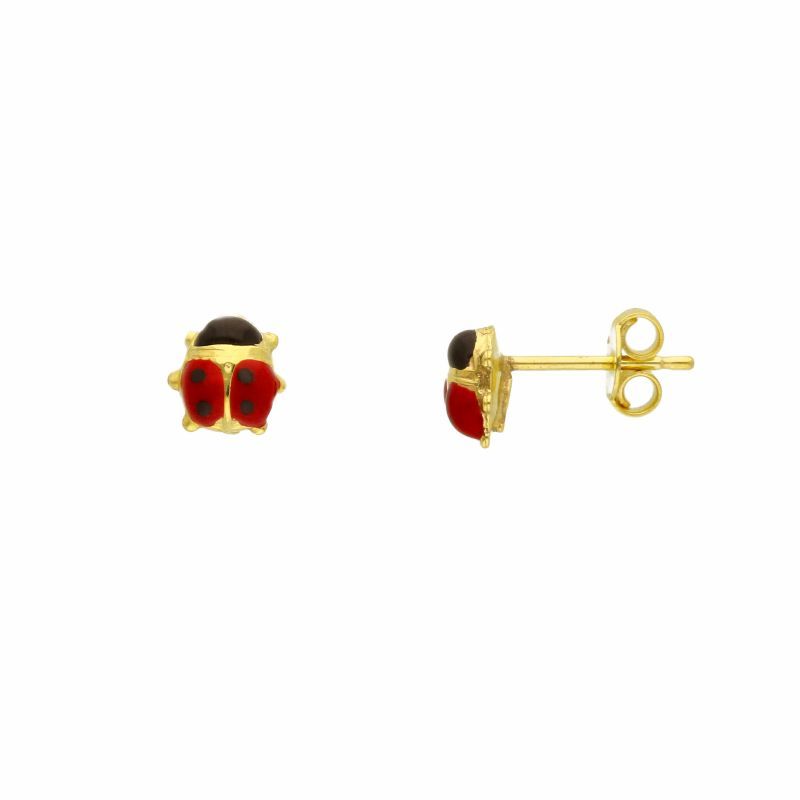 Φωτογραφία από Yellow gold earrings ladybugs k9 (code S162706)