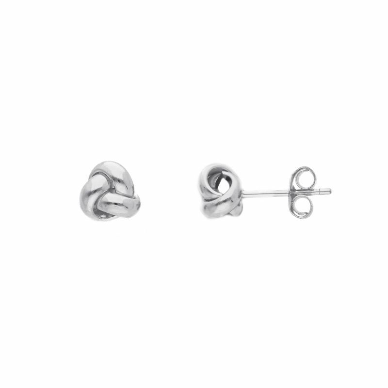 Φωτογραφία από White gold knot earrings 14k (code S186092)