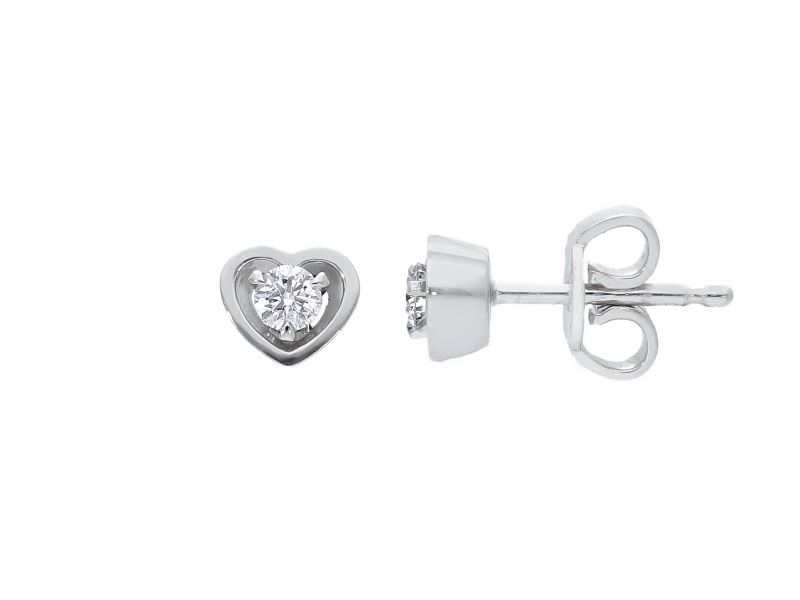 Φωτογραφία από White gold earrings 18k with diamonds (code S217552)