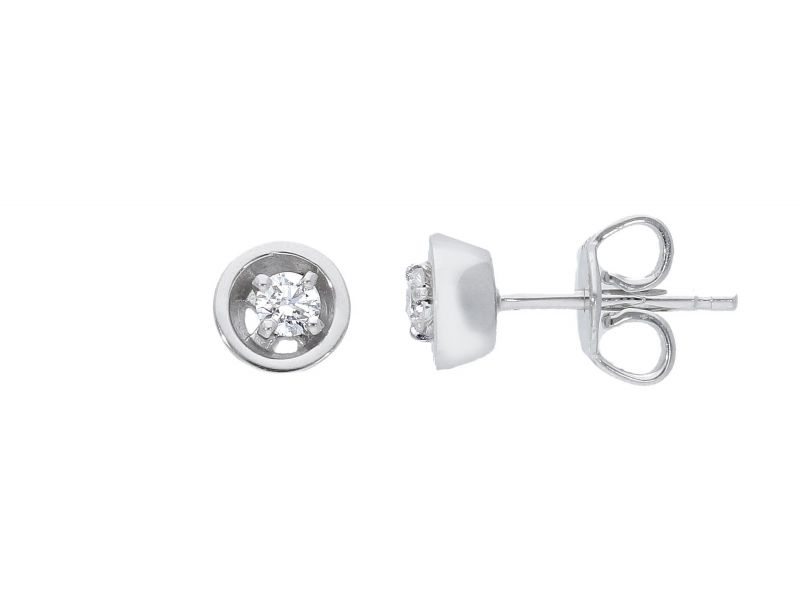 Φωτογραφία από White gold earrings 18k with diamonds (code S217554)